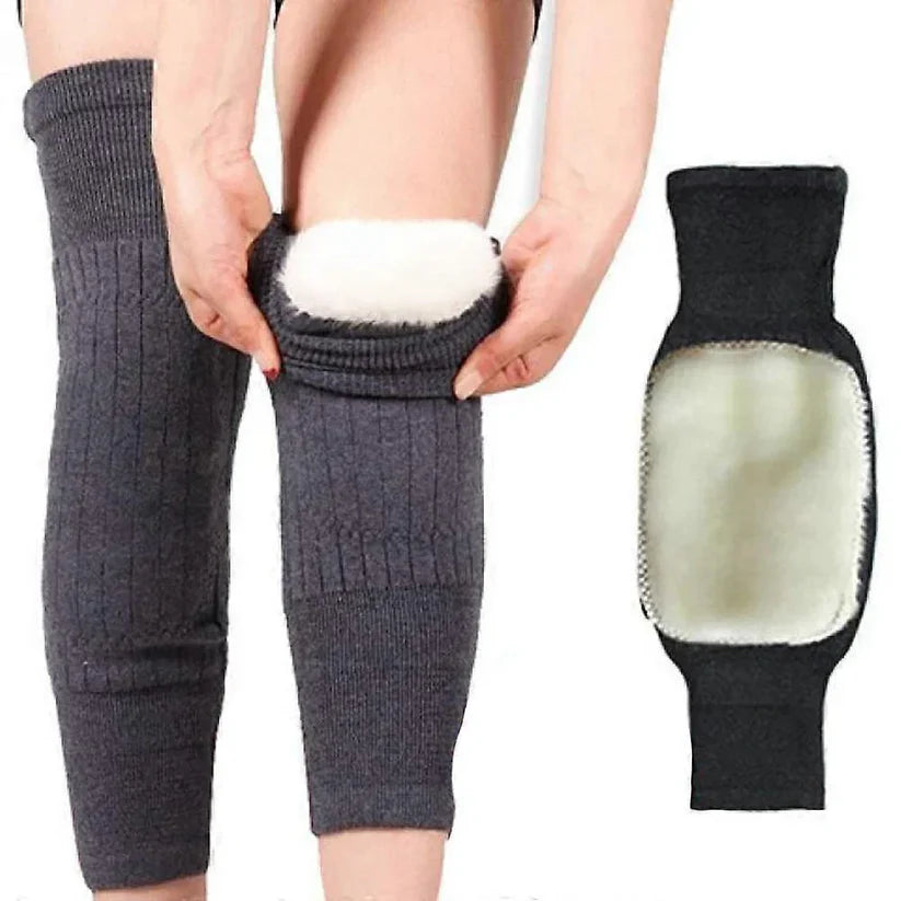 New Warm Wool Knee Pads With Straps For Knee Pain (Pair)