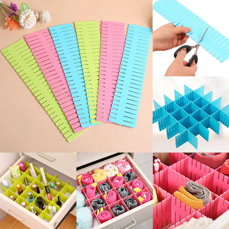 Adjustable Drawer Organizer and Divider (Pack of 4)