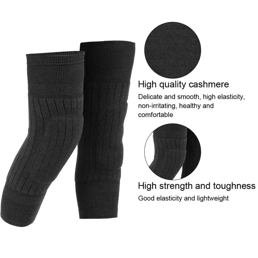 New Warm Wool Knee Pads With Straps For Knee Pain (Pair)