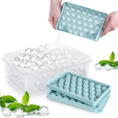 Round Ice Cube Mold Tray Ice Ball Maker With Lid Multifunction Plastic Ice Tray