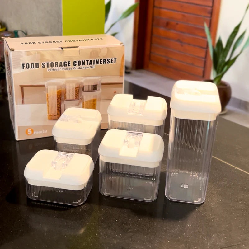 5-Piece Airtight Food & Lentils Container Set