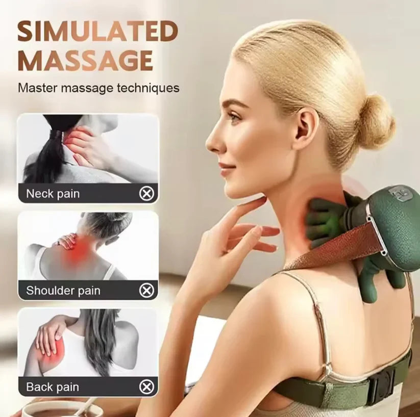 Heated Pillow Neck And Back Shoulder Massager