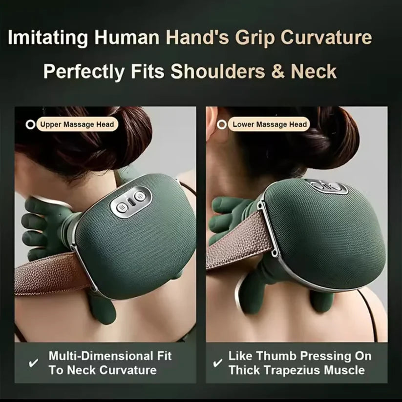 Heated Pillow Neck And Back Shoulder Massager