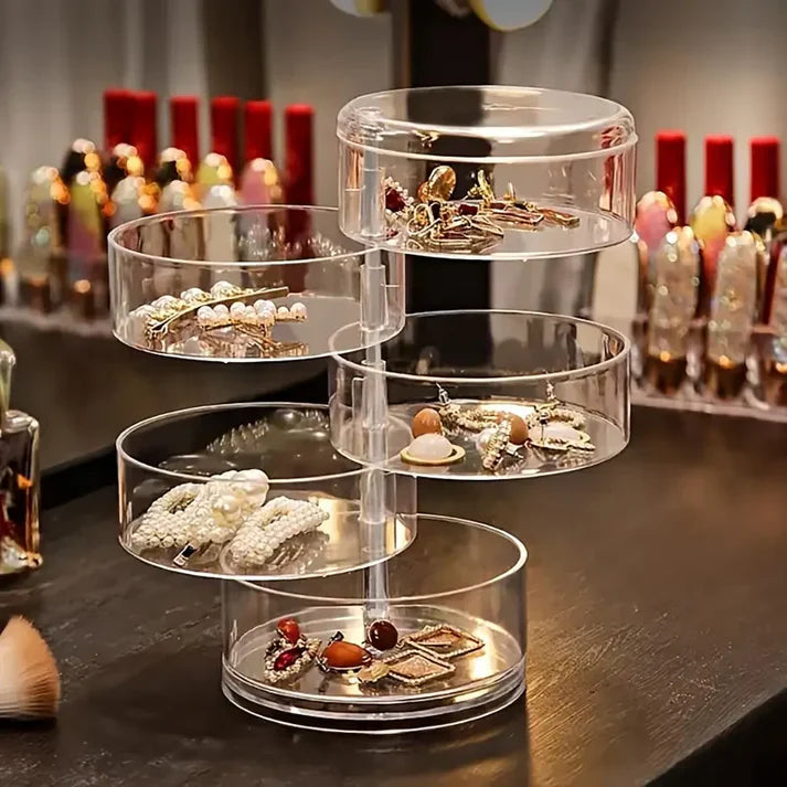 5 Layer Jewellery Box Transparent