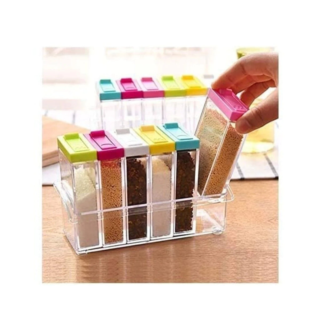 Transparent Seasoning Spice Jars (Set of 6)