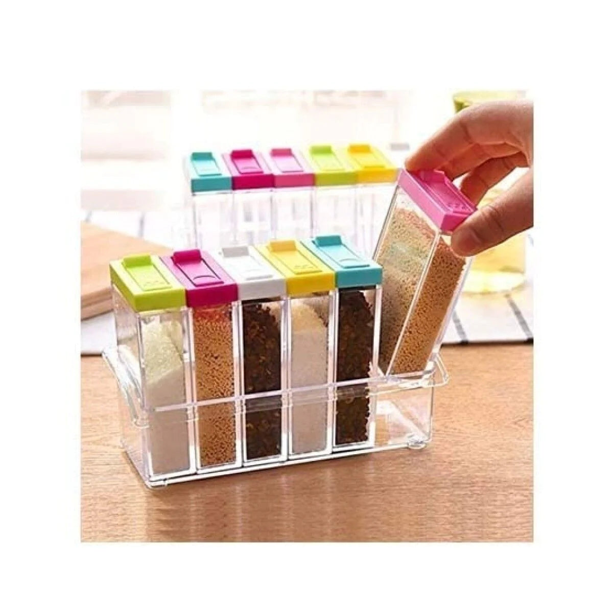 Transparent Seasoning Spice Jars (Set of 6)