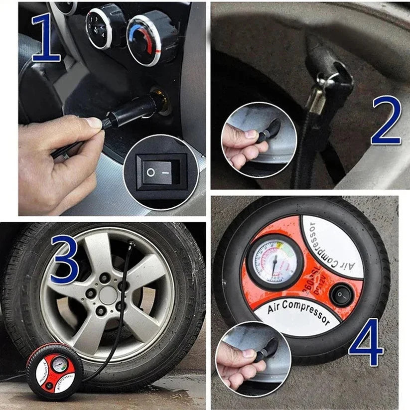 12V Car Tire Inflator Air Pump