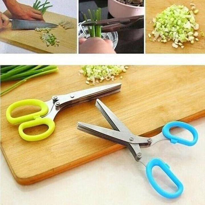 5 Layers Of Multi-Functional Stainless Steel Kitchen Scissors