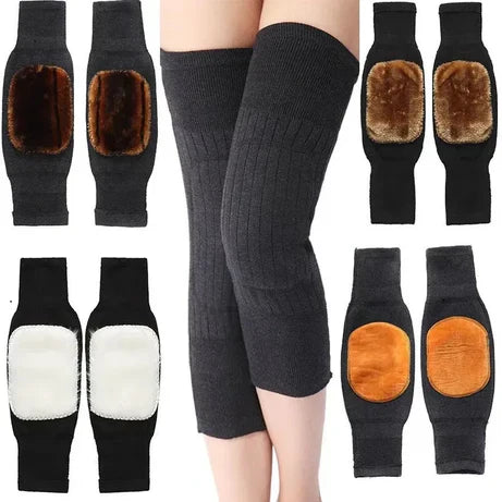 New Warm Wool Knee Pads With Straps For Knee Pain (Pair)