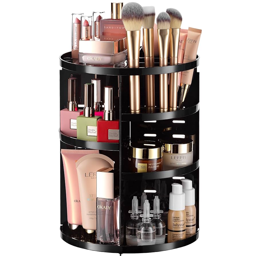 360 Rotation Cosmetic Organizer (BLACK)