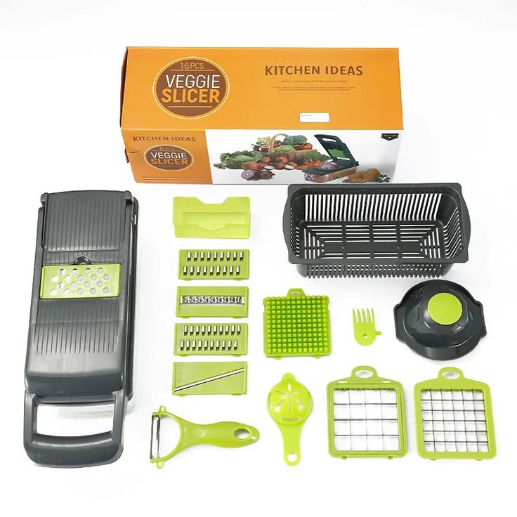 16 Pieces Multifunctional Vegetable Cutter Slicer