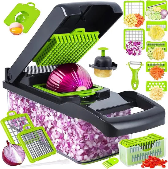 16 Pieces Multifunctional Vegetable Cutter Slicer