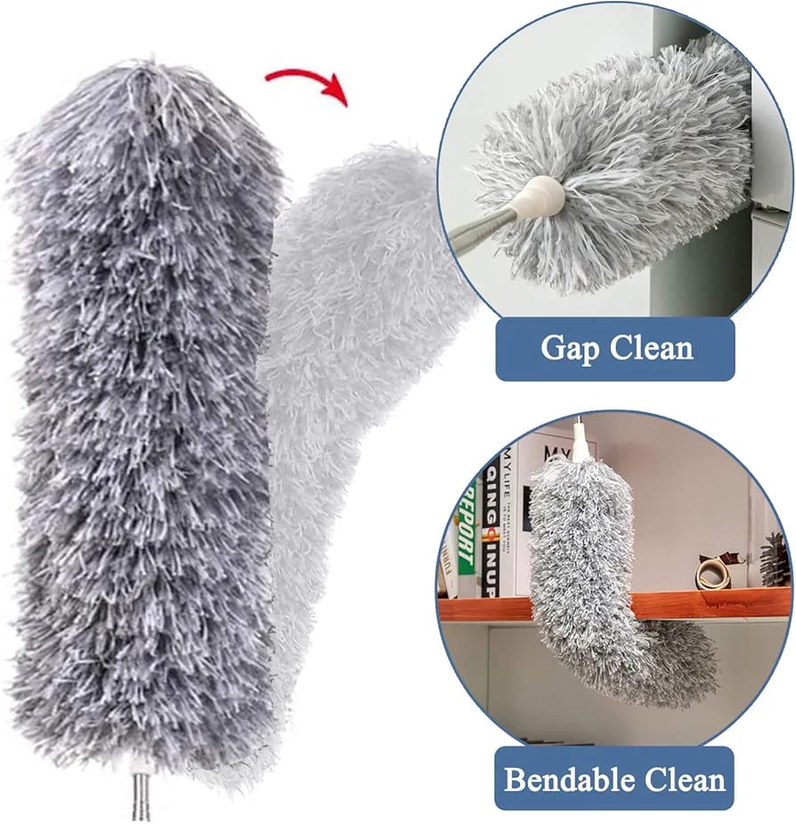 Foldable Cleaning Grey Duster (Premium Quality) (Big Size)
