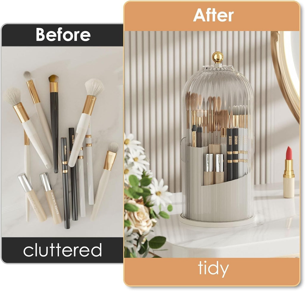 Dust Proof Rotating Luxury Brush Holder