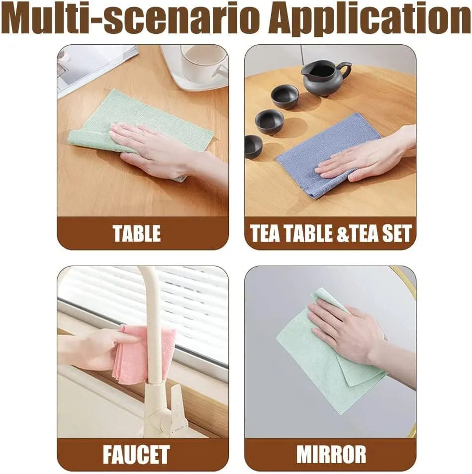 1 Box (20pcs) Microfiber Cleaning Cloths – Reusable & Multi-Purpose