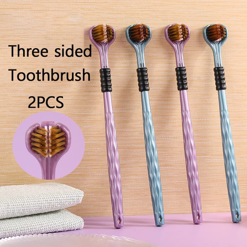 Triple Sided Toothbrush (2 PCS SET)