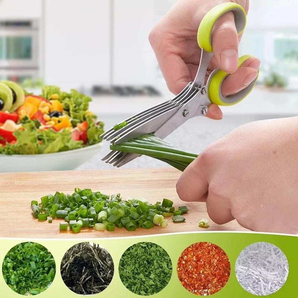 5 Layers Of Multi-Functional Stainless Steel Kitchen Scissors