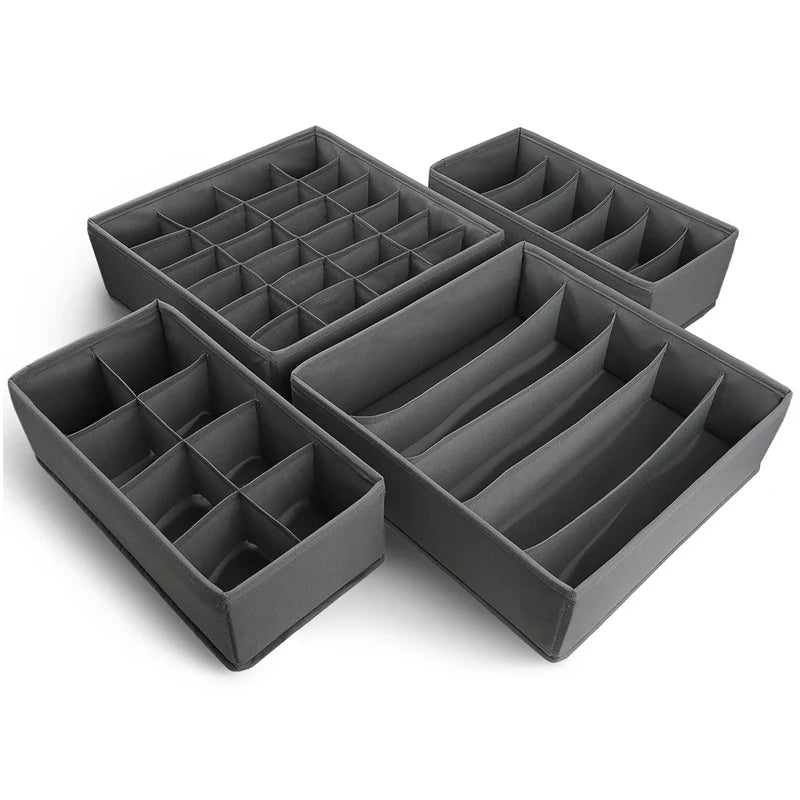 Drawer Organizers Grey - Pack of 4