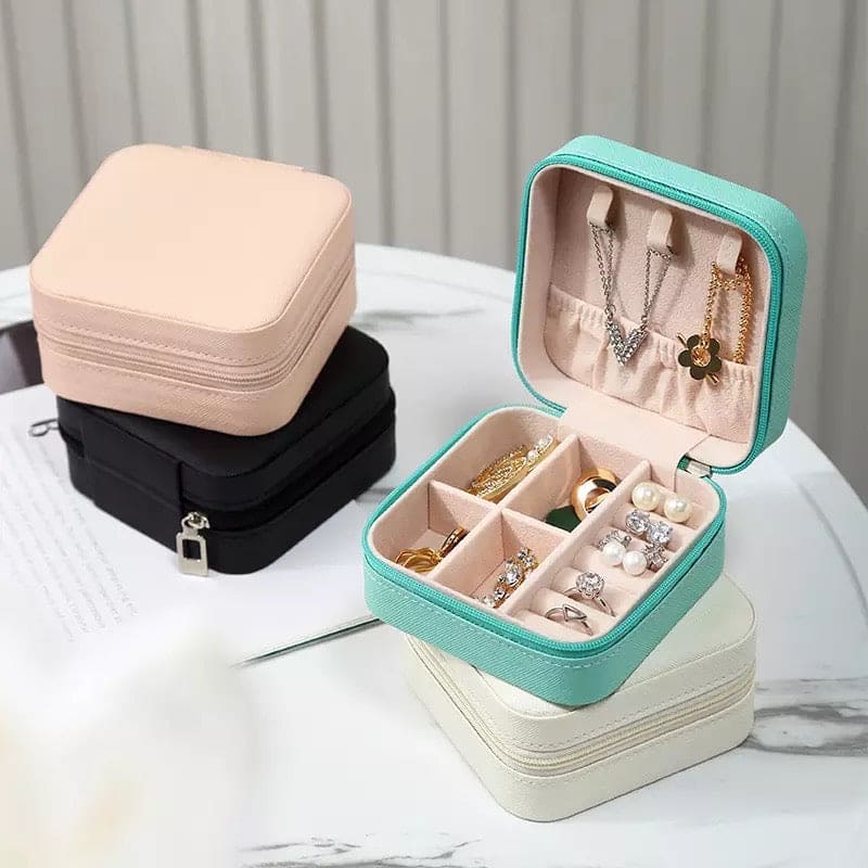 Mini Leather Square Jewelry Box